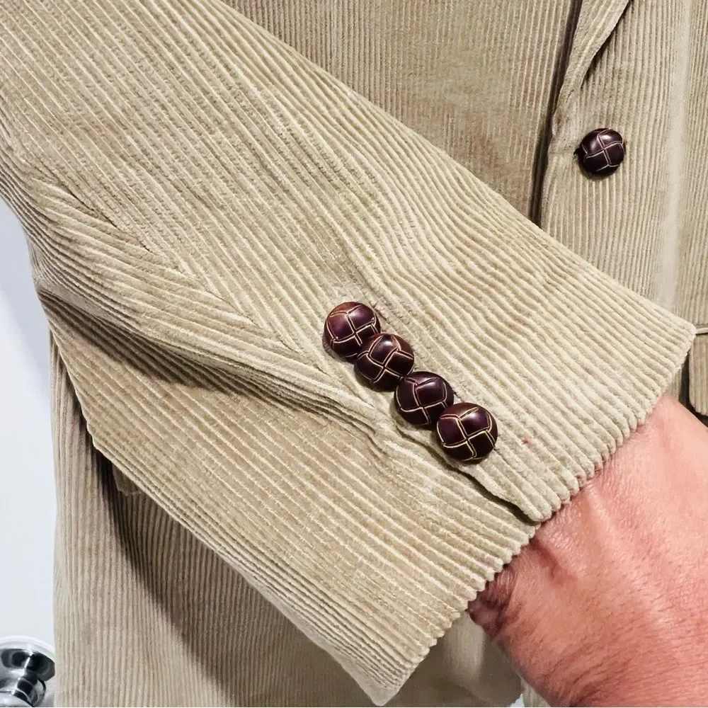 Lauren Ralph Lauren Men’s 100% Cotton Corduroy Blazer/Sports Coat Sz. 46L Camel